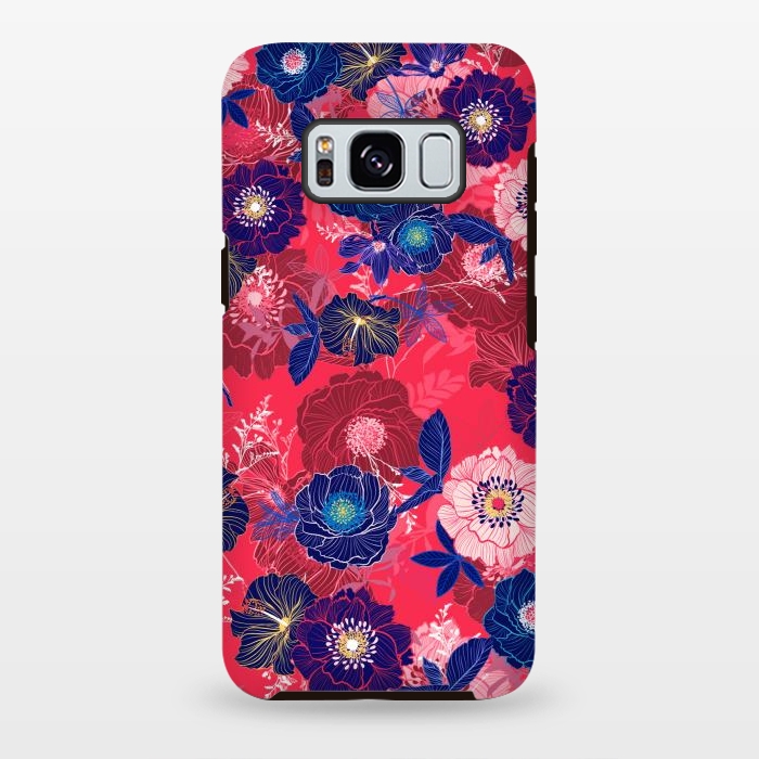 Galaxy S8 plus StrongFit Country Flowers in Red Sky by ArtsCase
