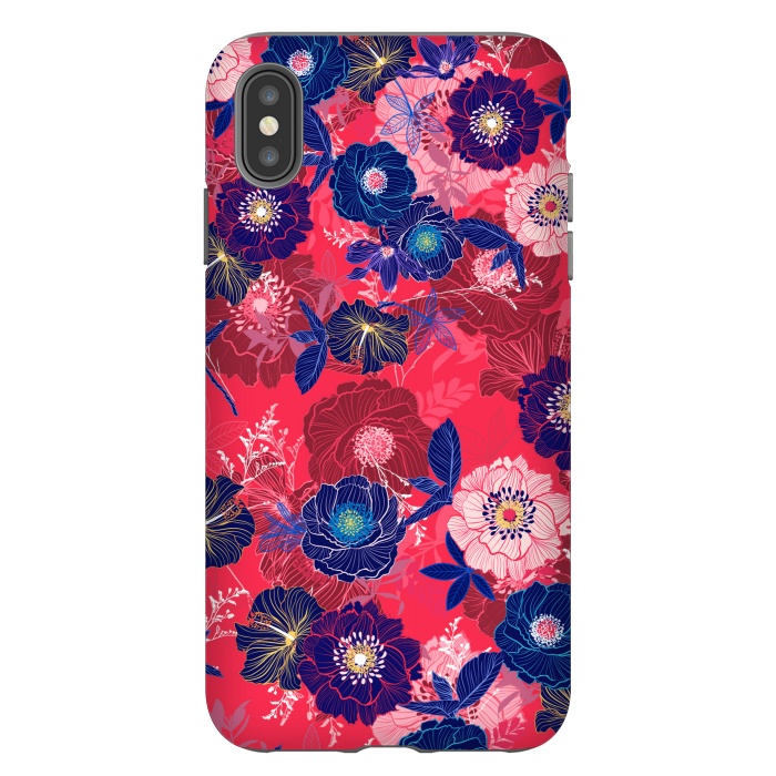 iPhone Xs Max StrongFit Country Flowers in Red Sky by ArtsCase