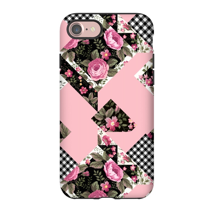 iPhone 7 StrongFit elegant roses with pink background by ArtsCase