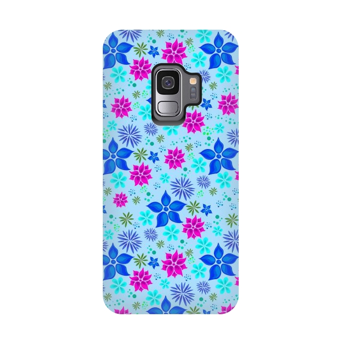 Galaxy S9 StrongFit fantastic and floral colors in summer by ArtsCase