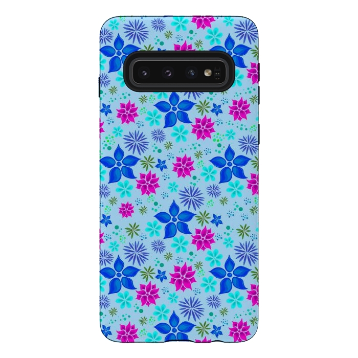 Galaxy S10 StrongFit fantastic and floral colors in summer by ArtsCase