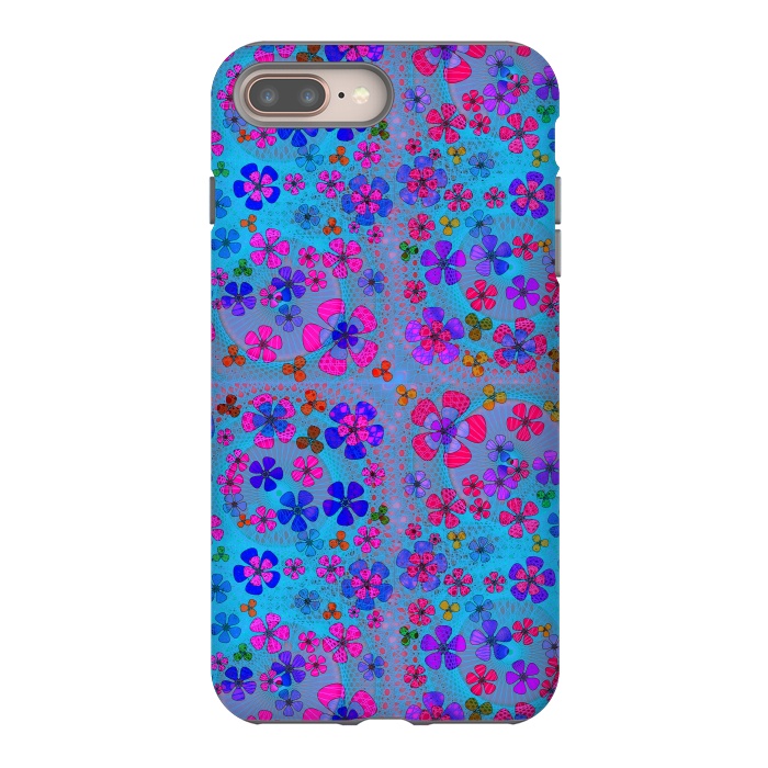 iPhone 7 plus StrongFit psychedelic flowers in summer by ArtsCase