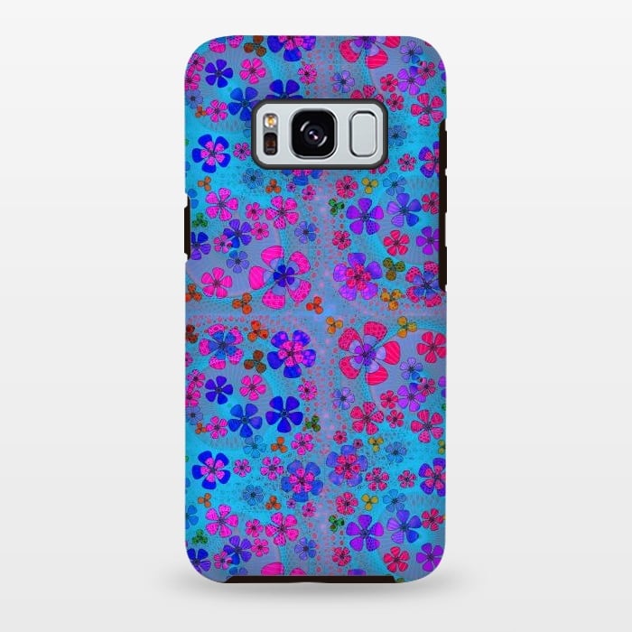 Galaxy S8 plus StrongFit psychedelic flowers in summer by ArtsCase