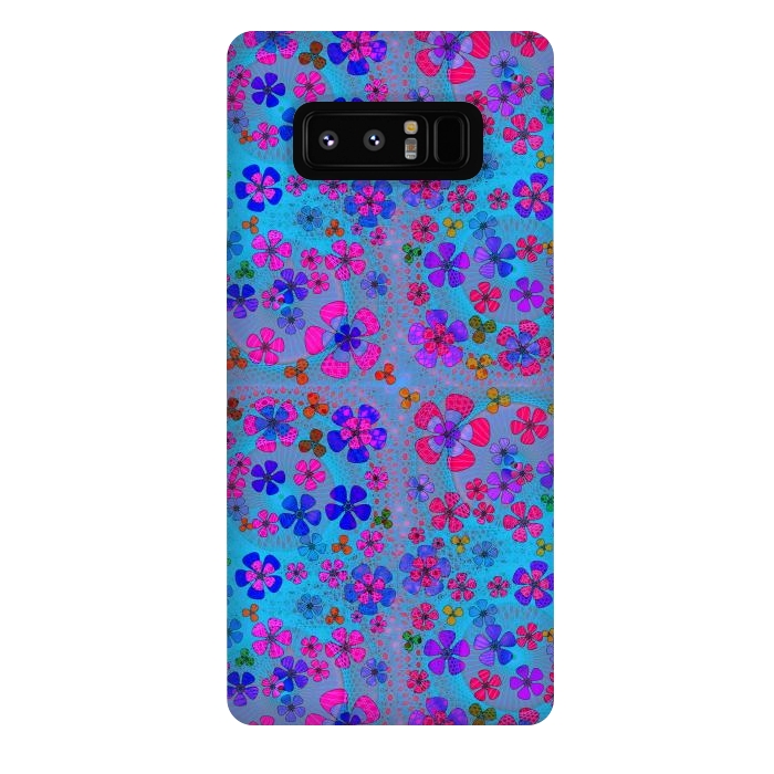 Galaxy Note 8 StrongFit psychedelic flowers in summer by ArtsCase