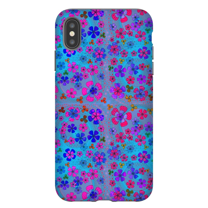 iPhone Xs Max StrongFit psychedelic flowers in summer by ArtsCase