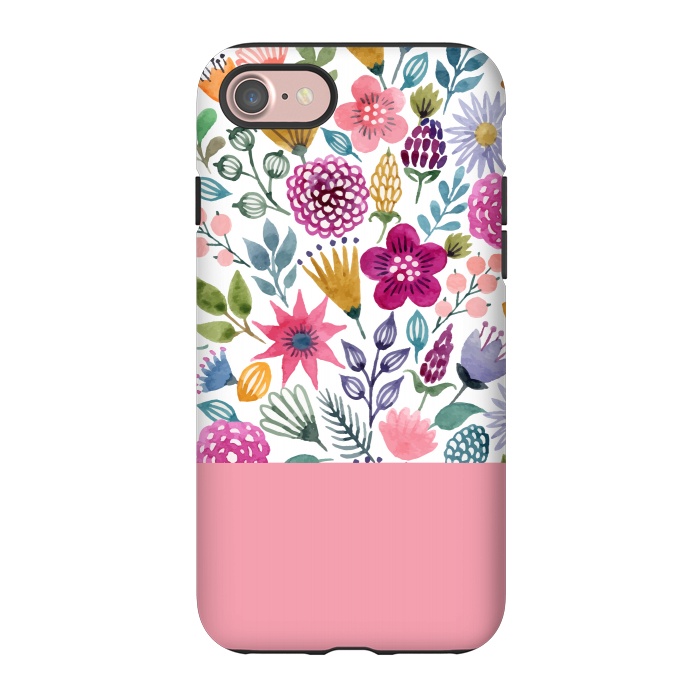 iPhone 7 StrongFit watercolor flowers for summer by ArtsCase