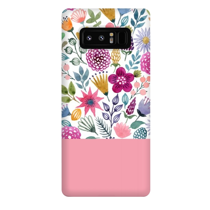 Galaxy Note 8 StrongFit watercolor flowers for summer by ArtsCase