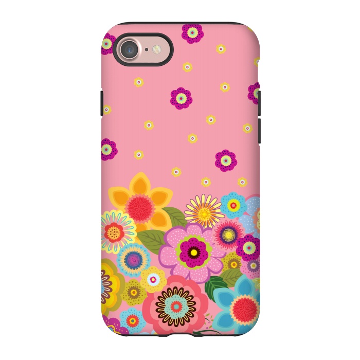 iPhone 7 StrongFit assorted spring flowers by ArtsCase