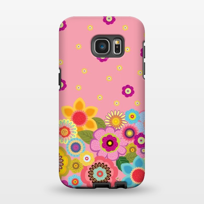 Galaxy S7 EDGE StrongFit assorted spring flowers by ArtsCase