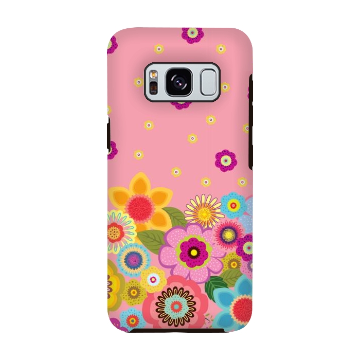 Galaxy S8 StrongFit assorted spring flowers by ArtsCase