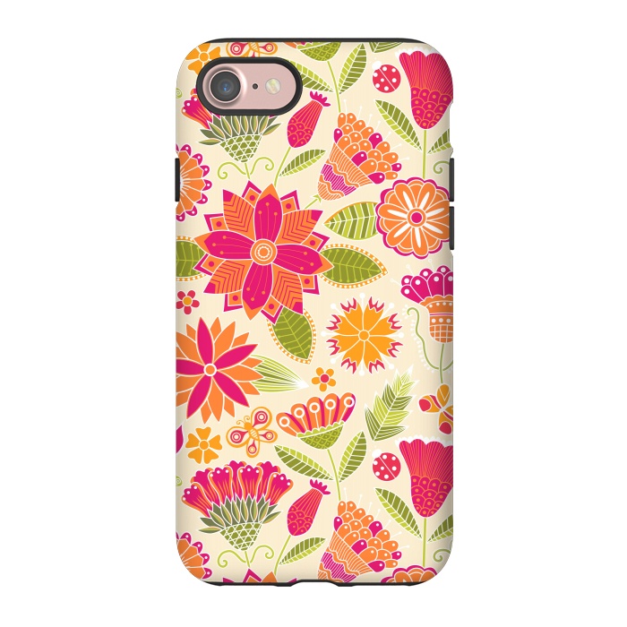 iPhone 7 StrongFit geometric colored flowers by ArtsCase