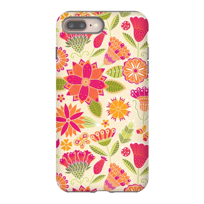 iPhone 7 plus StrongFit geometric colored flowers by ArtsCase