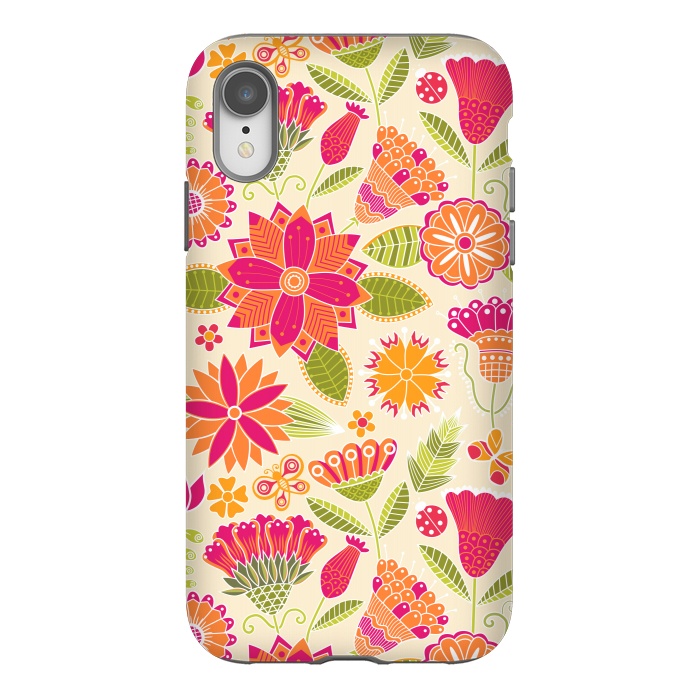 iPhone Xr StrongFit geometric colored flowers by ArtsCase