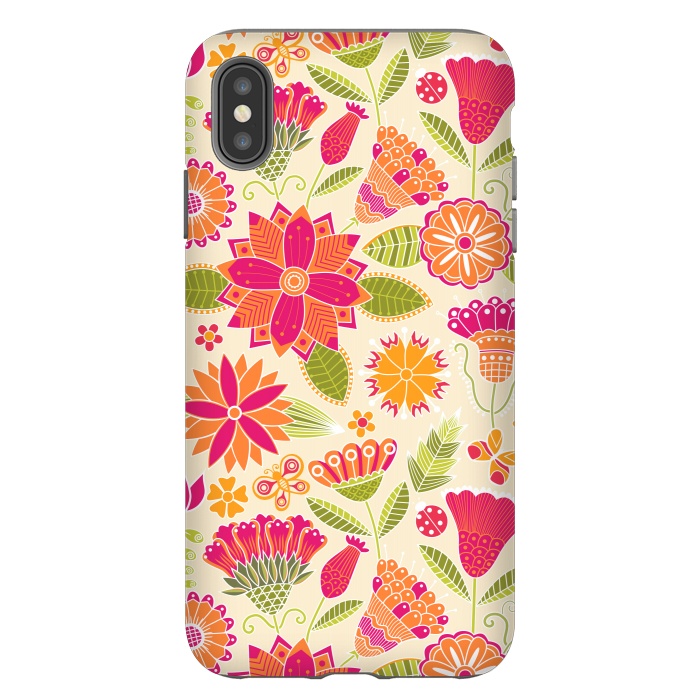 iPhone Xs Max StrongFit geometric colored flowers by ArtsCase