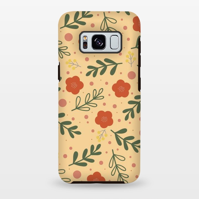 Galaxy S8 plus StrongFit orange flowers for october by ArtsCase
