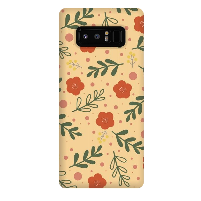 Galaxy Note 8 StrongFit orange flowers for october by ArtsCase