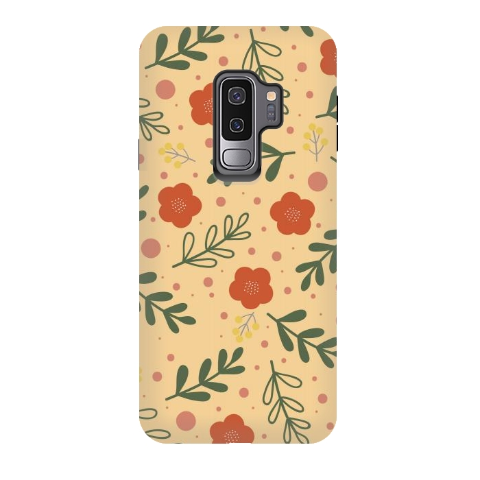 Galaxy S9 plus StrongFit orange flowers for october by ArtsCase
