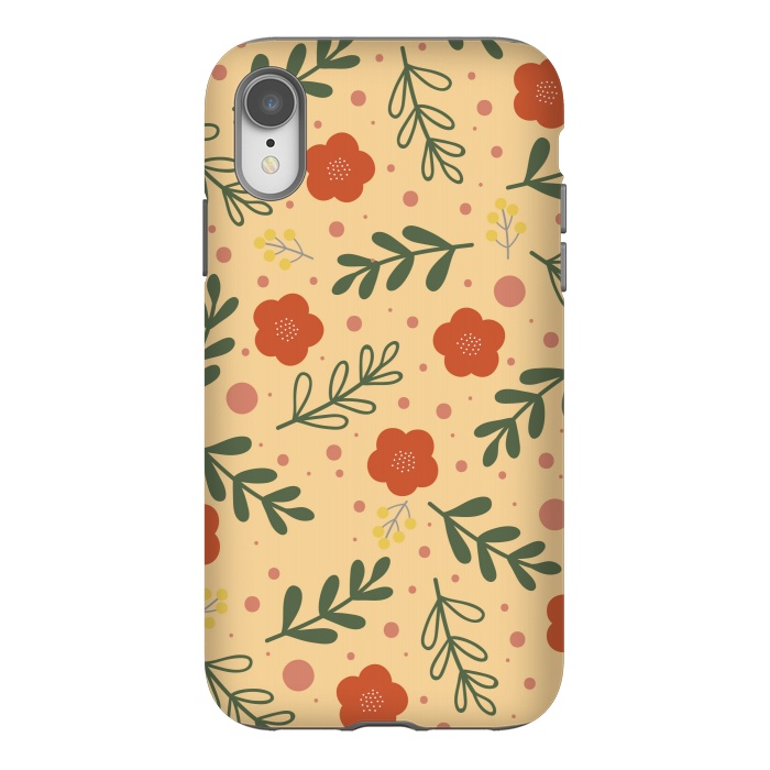 iPhone Xr StrongFit orange flowers for october by ArtsCase