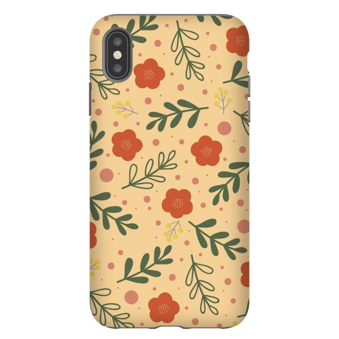 iPhone Xs Max StrongFit orange flowers for october by ArtsCase