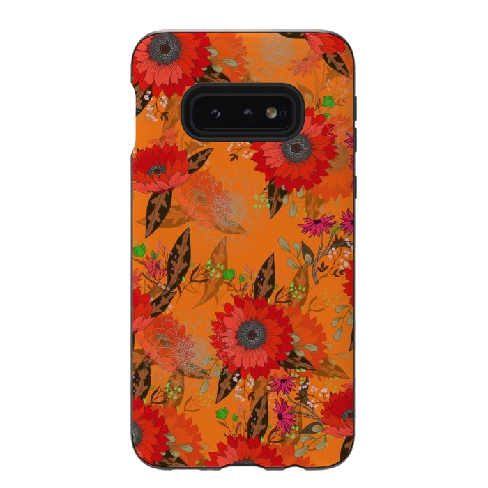 Galaxy S10e StrongFit Sunflowers for October by ArtsCase