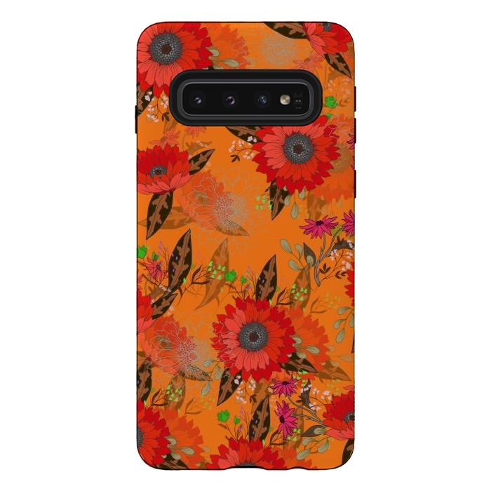 Galaxy S10 StrongFit Sunflowers for October by ArtsCase