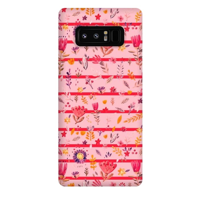 Galaxy Note 8 StrongFit stripes vs flowers for autumn by ArtsCase
