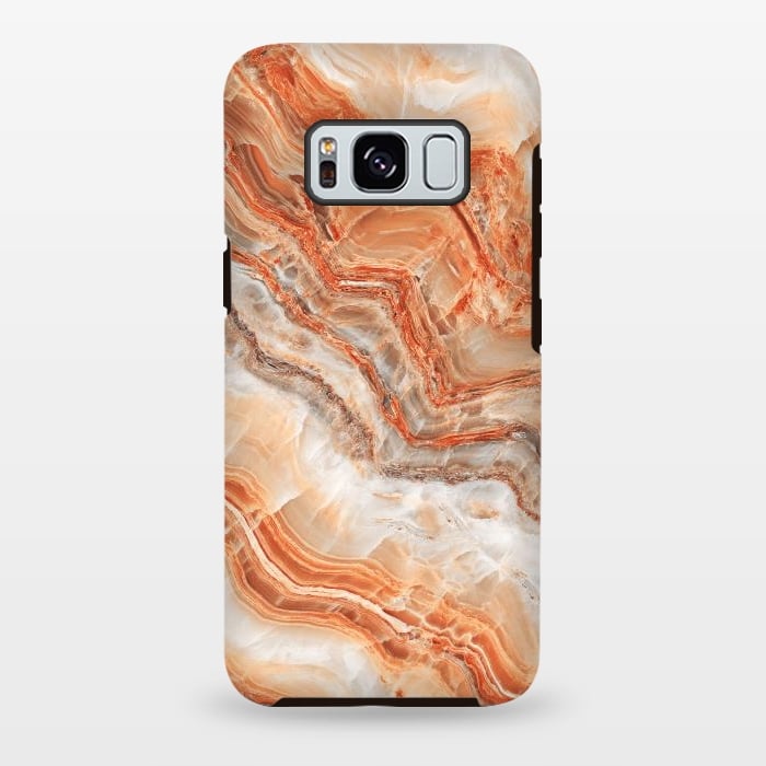 Galaxy S8 plus StrongFit limestone in orange by ArtsCase