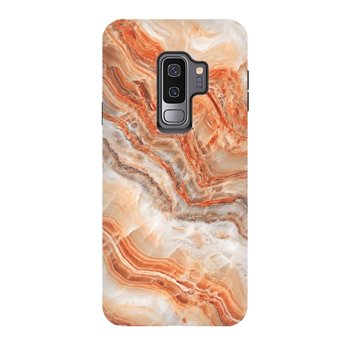 Galaxy S9 plus StrongFit limestone in orange by ArtsCase
