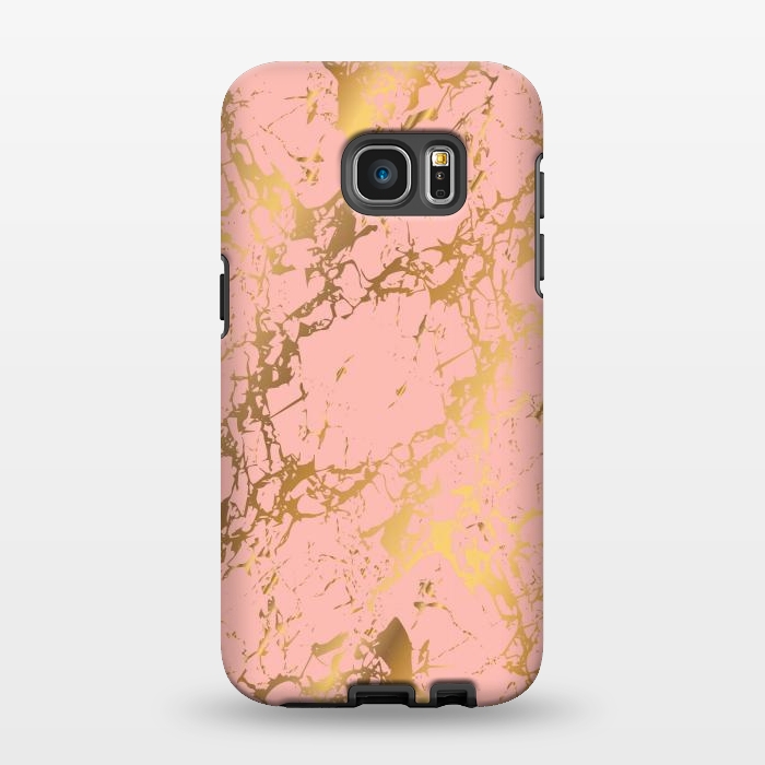 Galaxy S7 EDGE StrongFit Salmon with golden details by ArtsCase