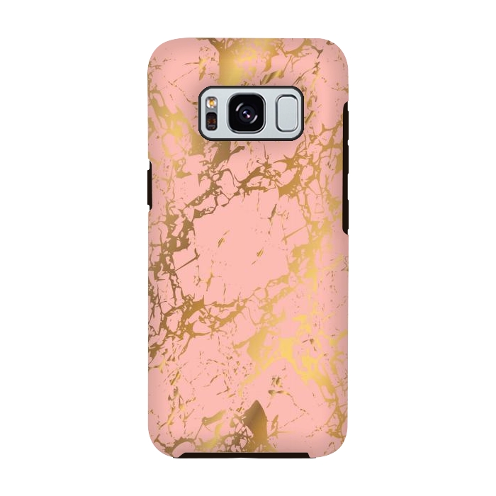 Galaxy S8 StrongFit Salmon with golden details by ArtsCase
