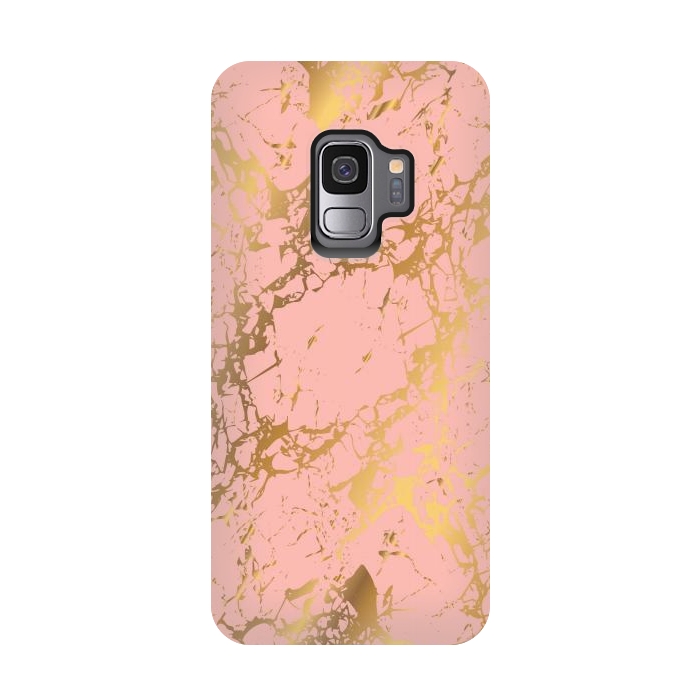 Galaxy S9 StrongFit Salmon with golden details by ArtsCase