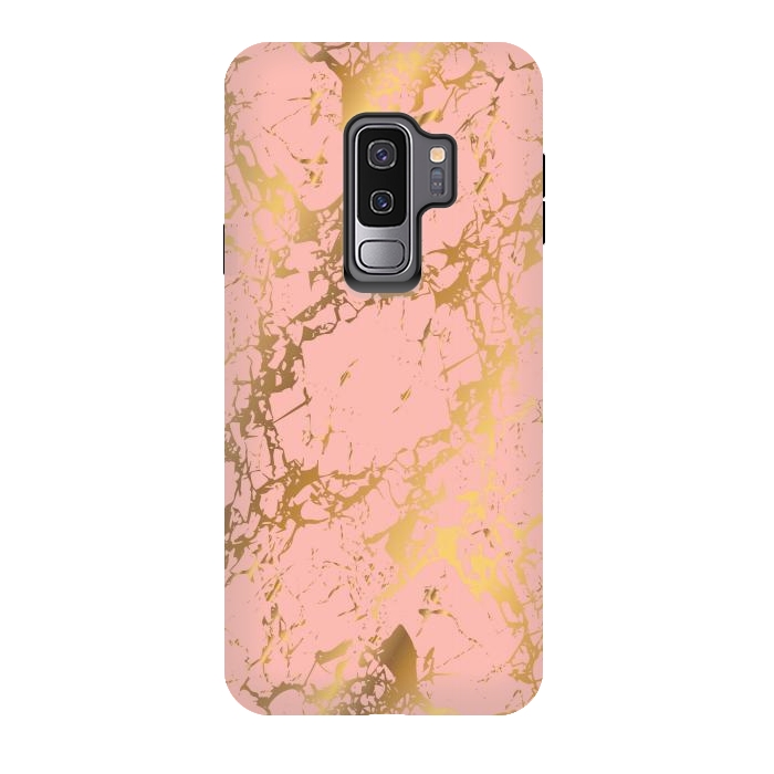 Galaxy S9 plus StrongFit Salmon with golden details by ArtsCase