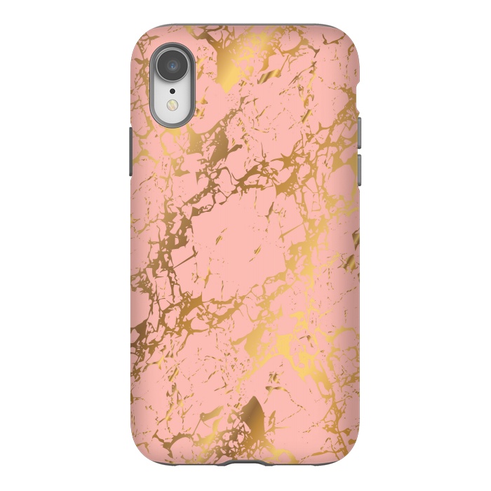 iPhone Xr StrongFit Salmon with golden details by ArtsCase