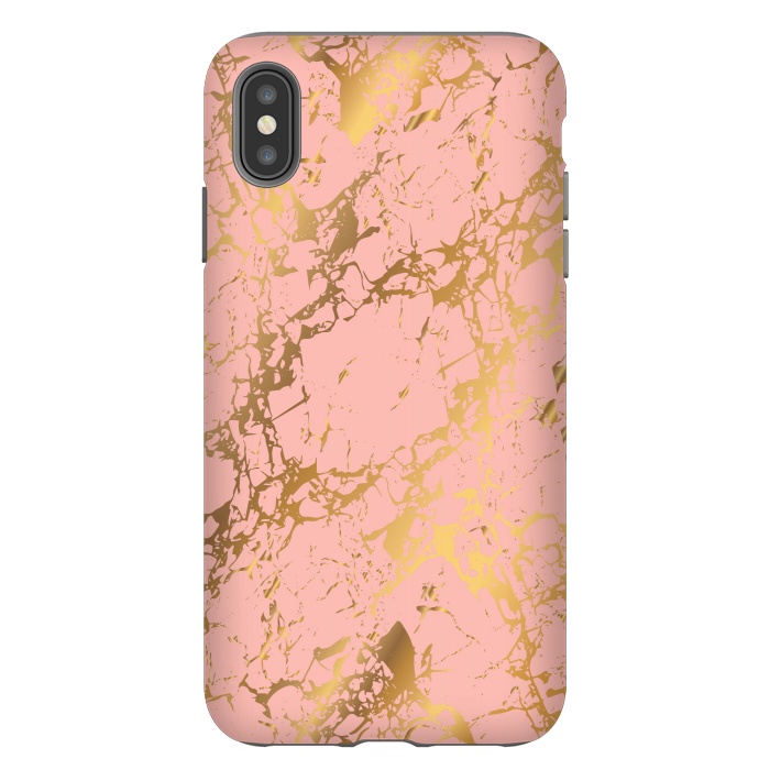 iPhone Xs Max StrongFit Salmon with golden details by ArtsCase