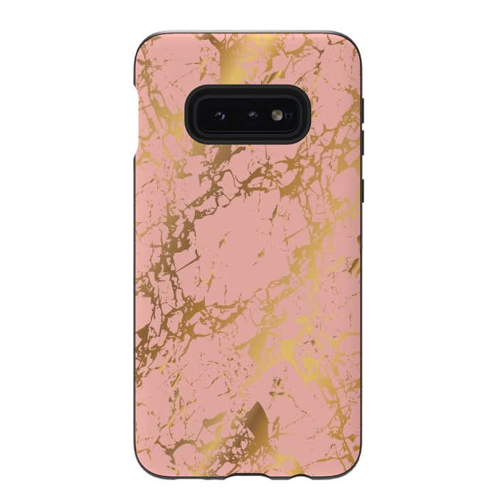 Galaxy S10e StrongFit Salmon with golden details by ArtsCase