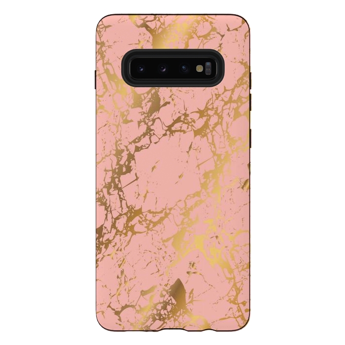 Galaxy S10 plus StrongFit Salmon with golden details by ArtsCase