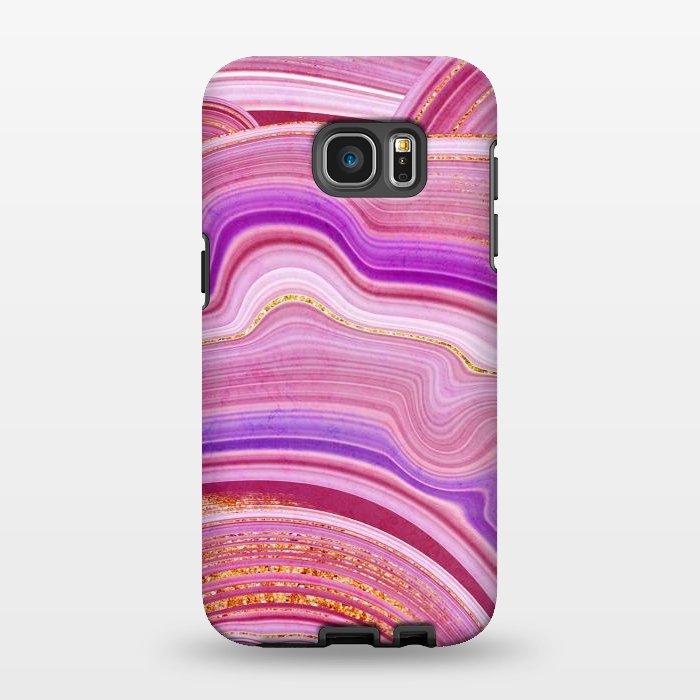 Galaxy S7 EDGE StrongFit Marble Design fake stone textures, painted artificial marbled by ArtsCase