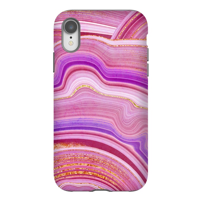iPhone Xr StrongFit Marble Design fake stone textures, painted artificial marbled by ArtsCase