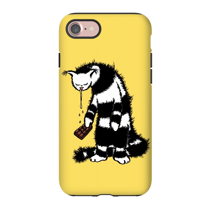iPhone 7 StrongFit Weird Cat Creature Funny Chocolate Lover  by Boriana Giormova