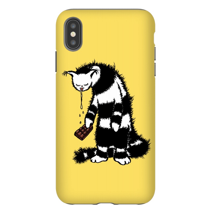 iPhone Xs Max StrongFit Weird Cat Creature Funny Chocolate Lover  by Boriana Giormova