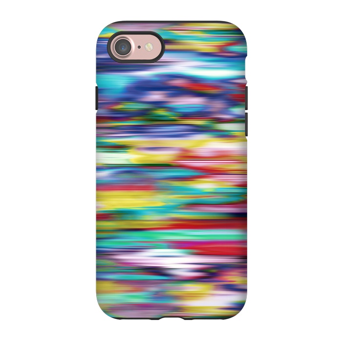 iPhone 7 StrongFit Ikat Blurred Stripes Multicolor by Ninola Design