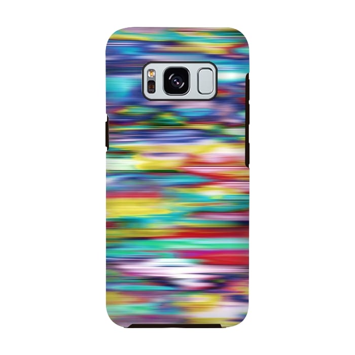 Galaxy S8 StrongFit Ikat Blurred Stripes Multicolor by Ninola Design