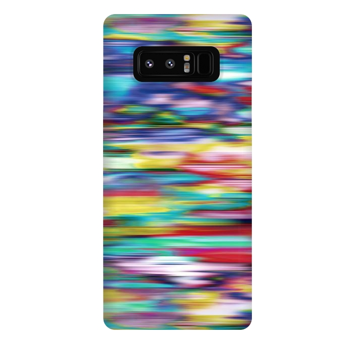 Galaxy Note 8 StrongFit Ikat Blurred Stripes Multicolor by Ninola Design
