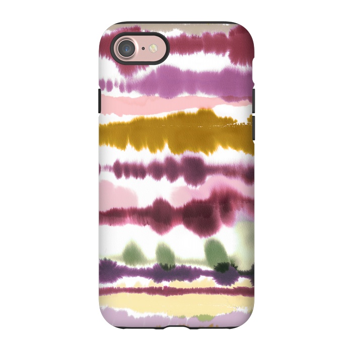 iPhone 7 StrongFit Soft Watercolor Lines Gold by Ninola Design
