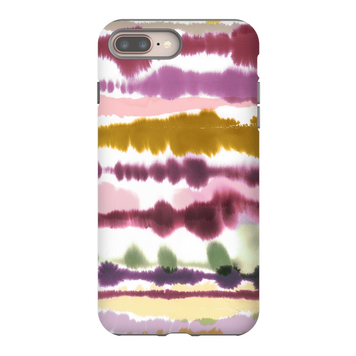 iPhone 7 plus StrongFit Soft Watercolor Lines Gold by Ninola Design