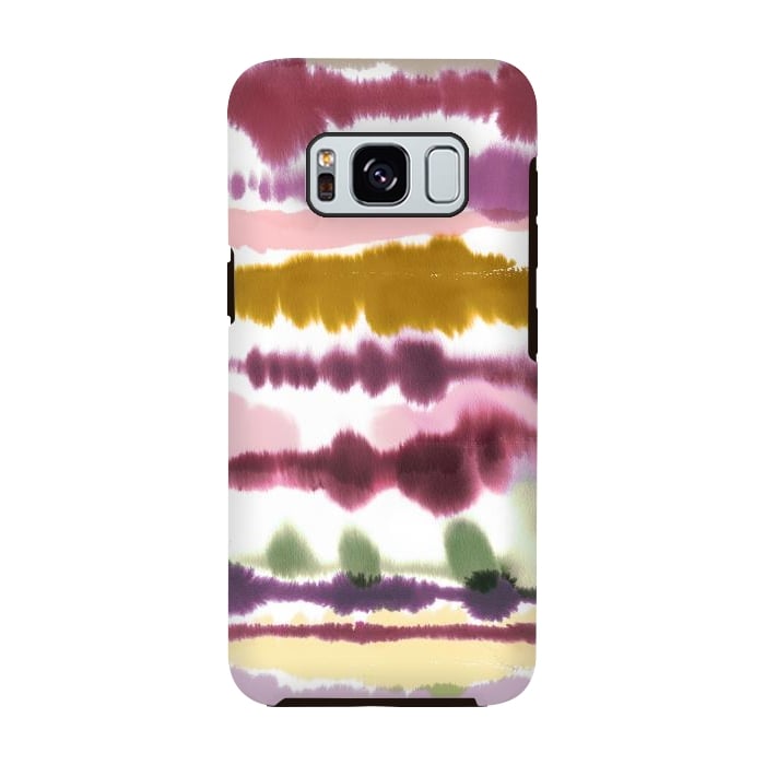Galaxy S8 StrongFit Soft Watercolor Lines Gold by Ninola Design