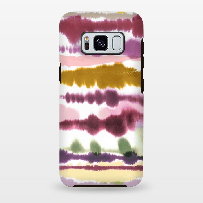 Galaxy S8 plus StrongFit Soft Watercolor Lines Gold by Ninola Design