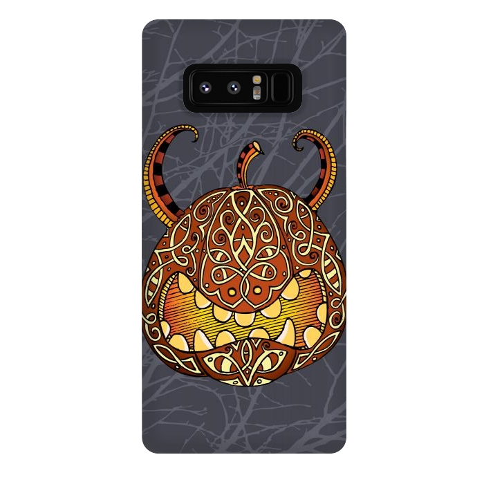 Galaxy Note 8 StrongFit CELTIC HALLOWEEN PUMPKIN by Mangulica