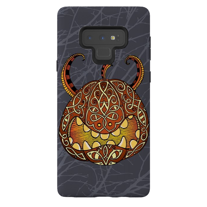 Galaxy Note 9 StrongFit CELTIC HALLOWEEN PUMPKIN by Mangulica