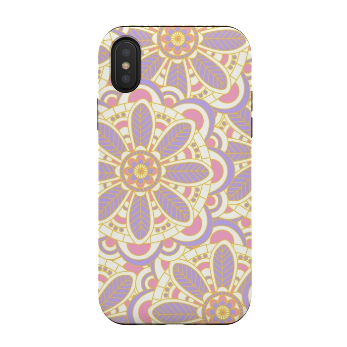iPhone Xs / X StrongFit Lilac Lace by Shelly Bremmer